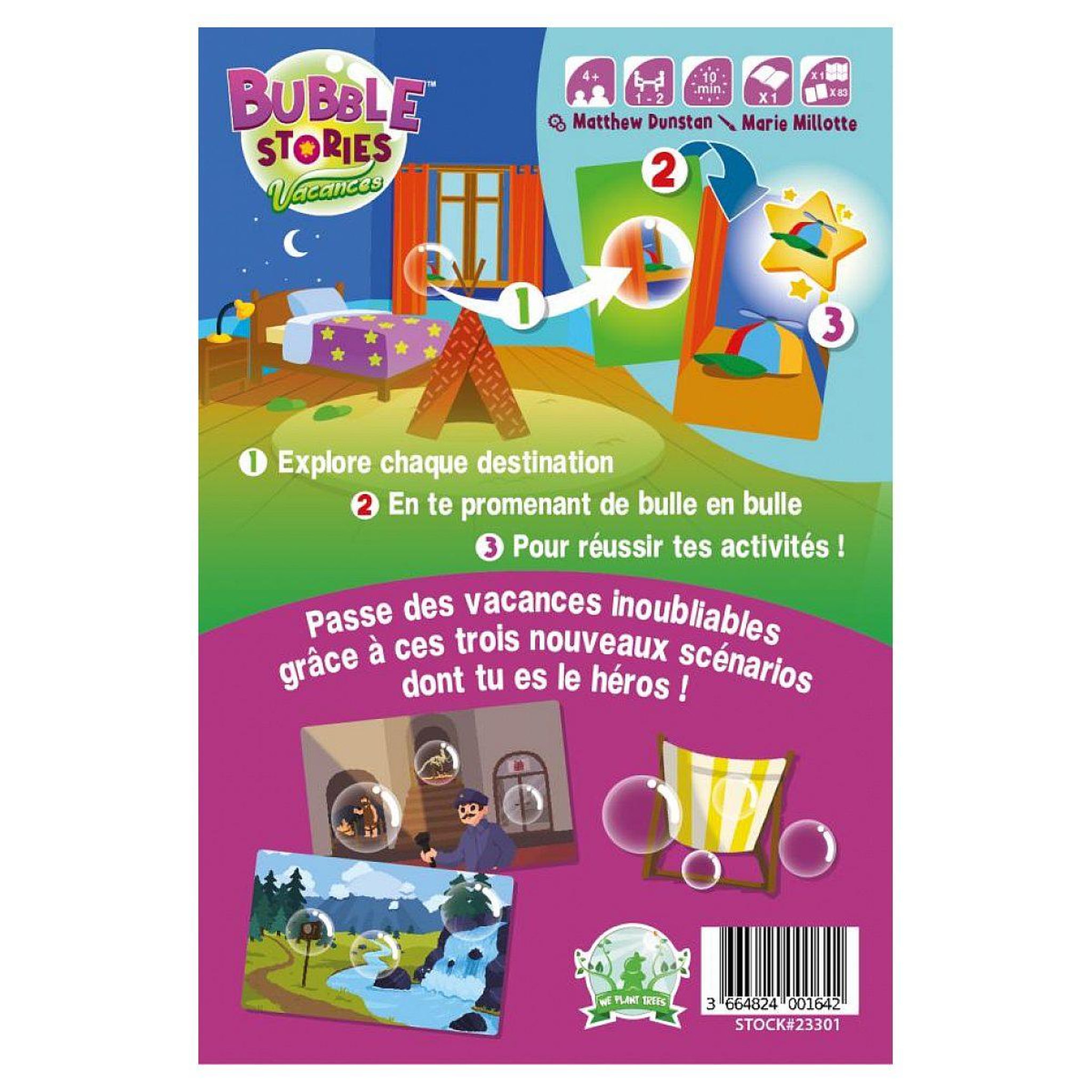 Voir la diapositive 2 : Blue orange Bubble stories vacances escape game pour 4 ans