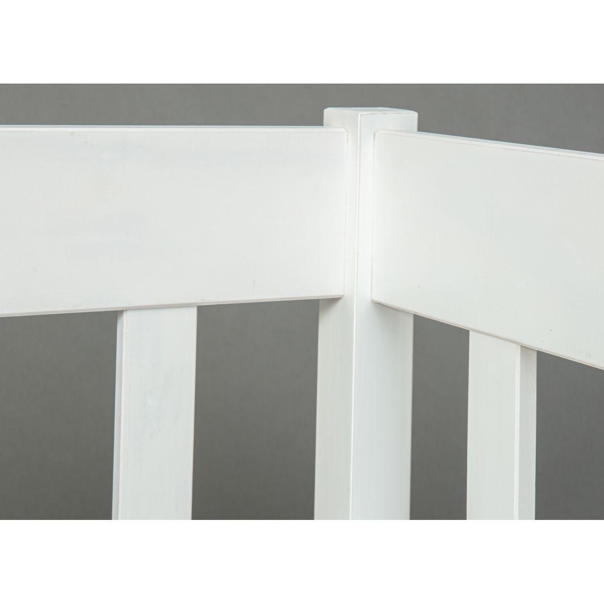 Lit Banquette en bois massif teinté blanc 90x200cm GUSTAVE