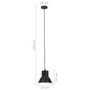 Voir la diapositive 6 : VIDAXL Lampe suspendue 25 W Noir Rond 17 cm E27