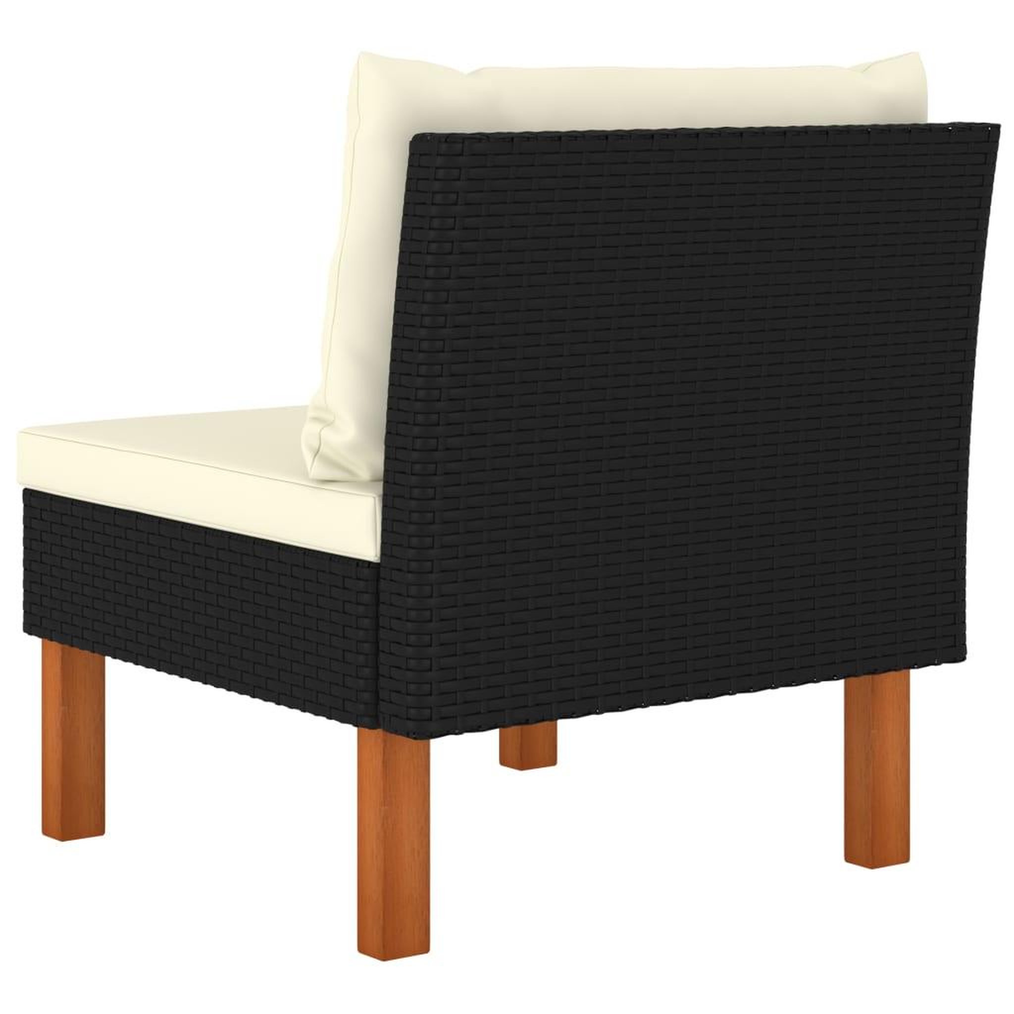 Voir la diapositive 4 : VIDAXL Canape central Resine tressee et bois d'eucalyptus massif