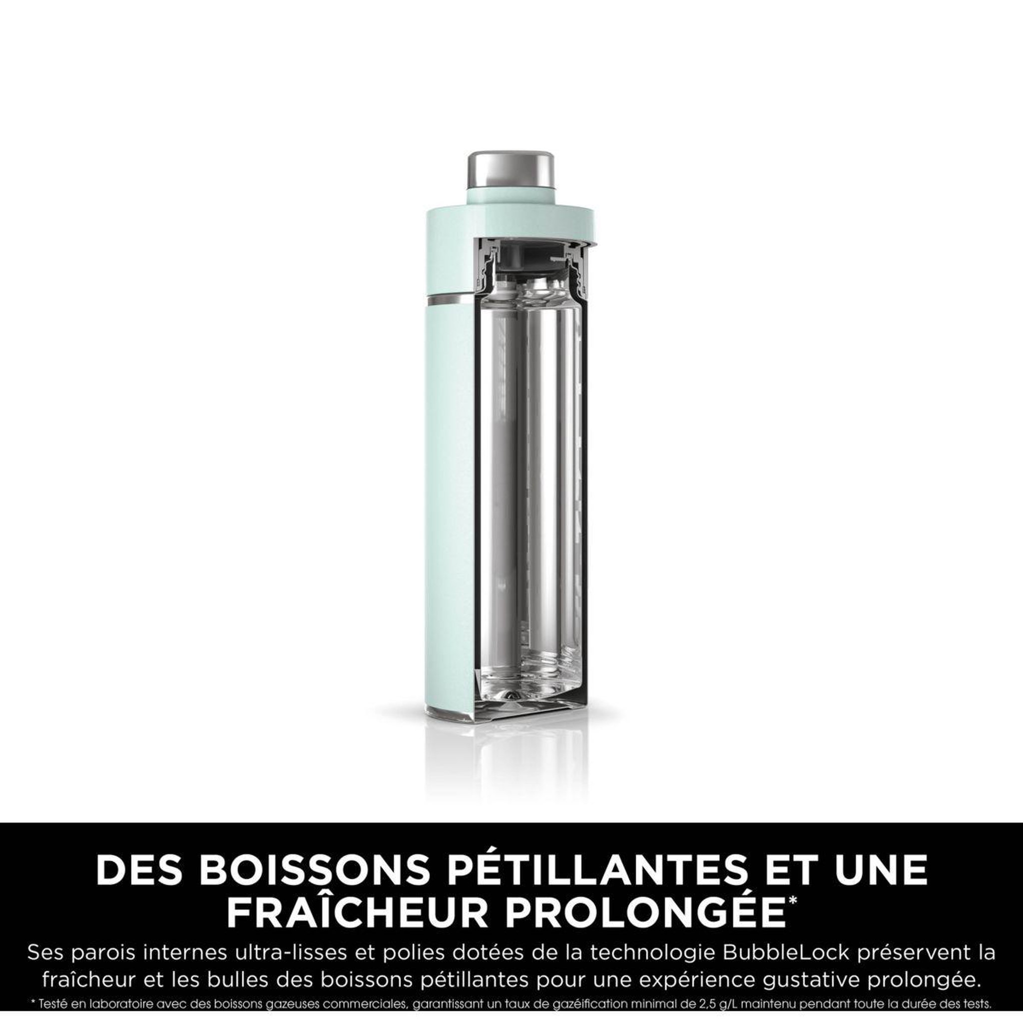 Voir la diapositive 4 : NINJA Bouteille isotherme Thirsti 530ml Travel Bottle Sea Glass