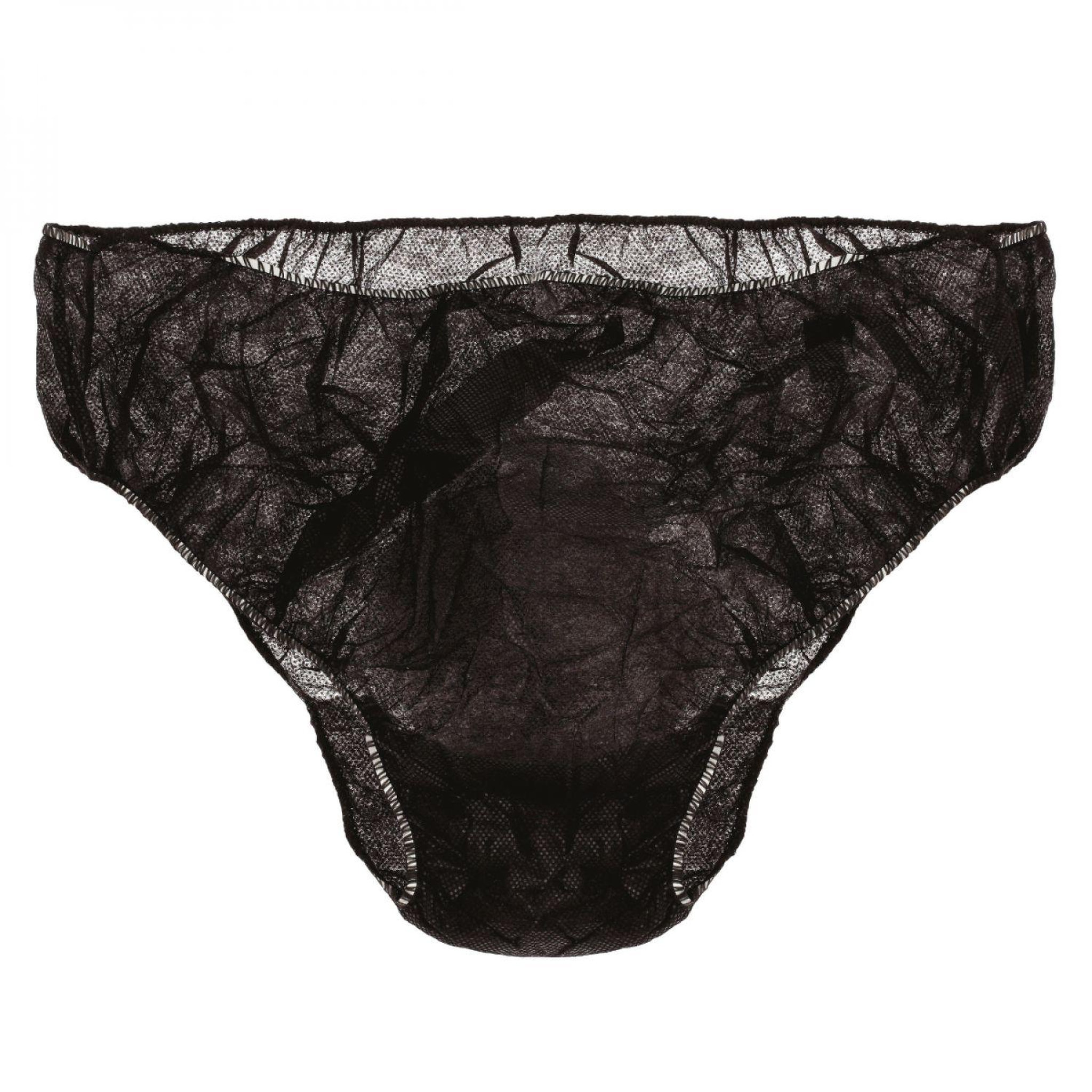VIVEZEN Lot de 20 culottes jetables en tissu non tissé - Noir
