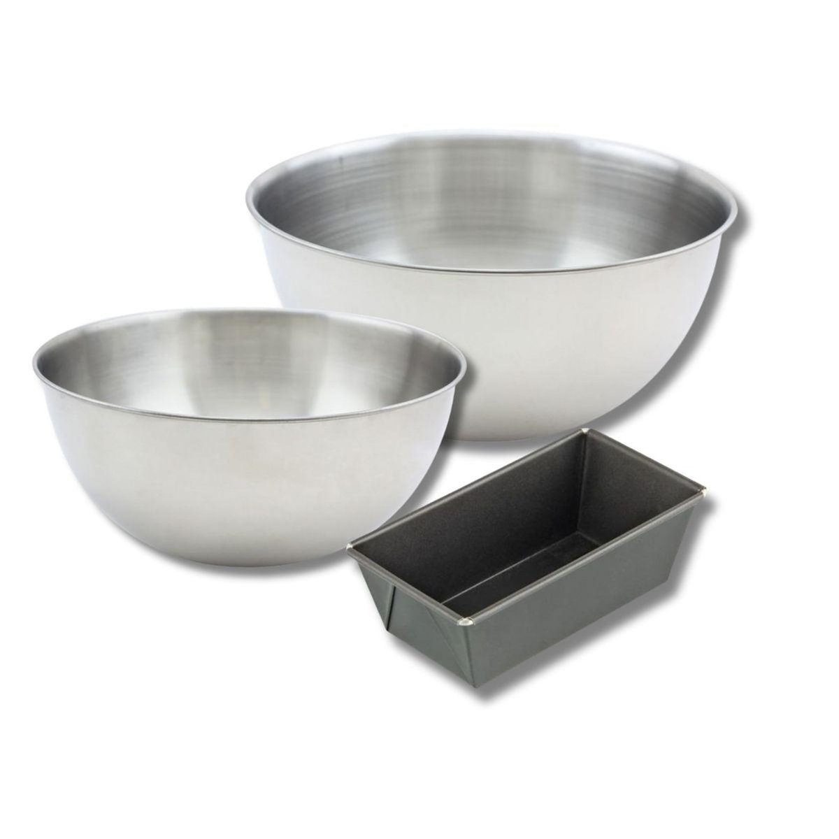 ZENKER Set pâtisserie avec mini moule à cake 16 cm, 2 bols à mixer et 1 spatule Zenker