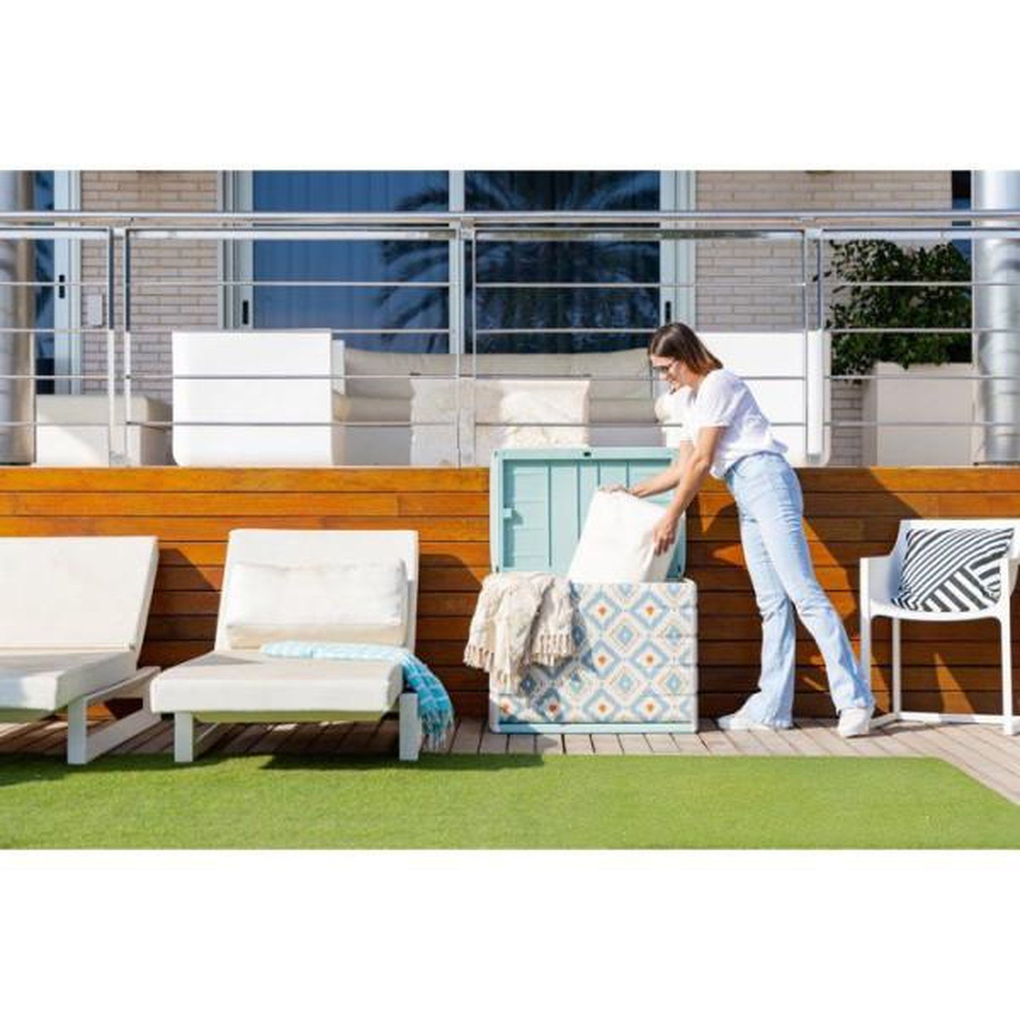 Voir la diapositive 3 : PLASTIKEN Coffre de rangement - plastiken - 260 l - 80 x 61 x 53 cm - vintage