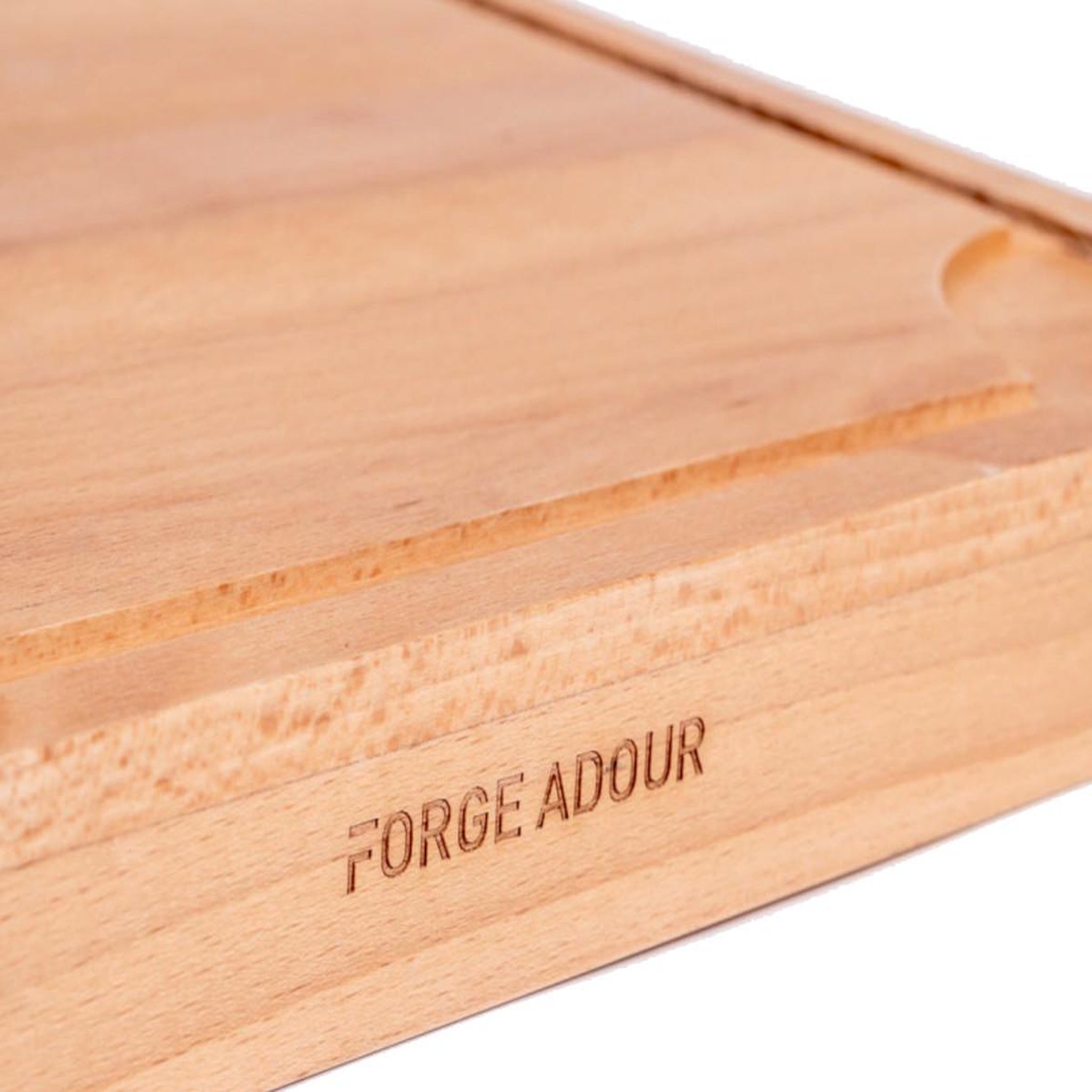 Voir la diapositive 3 : FORGE ADOUR Planche à découper bambou avec arrêt 40x38cm - planche decouper avec arret