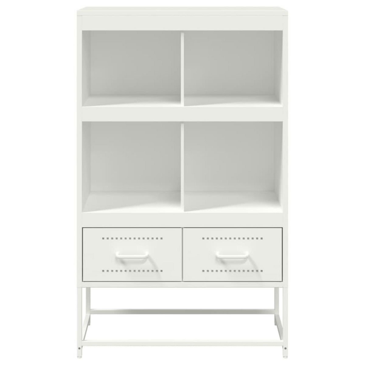 VIDAXL Buffet haut blanc 68x39x111,5 cm acier