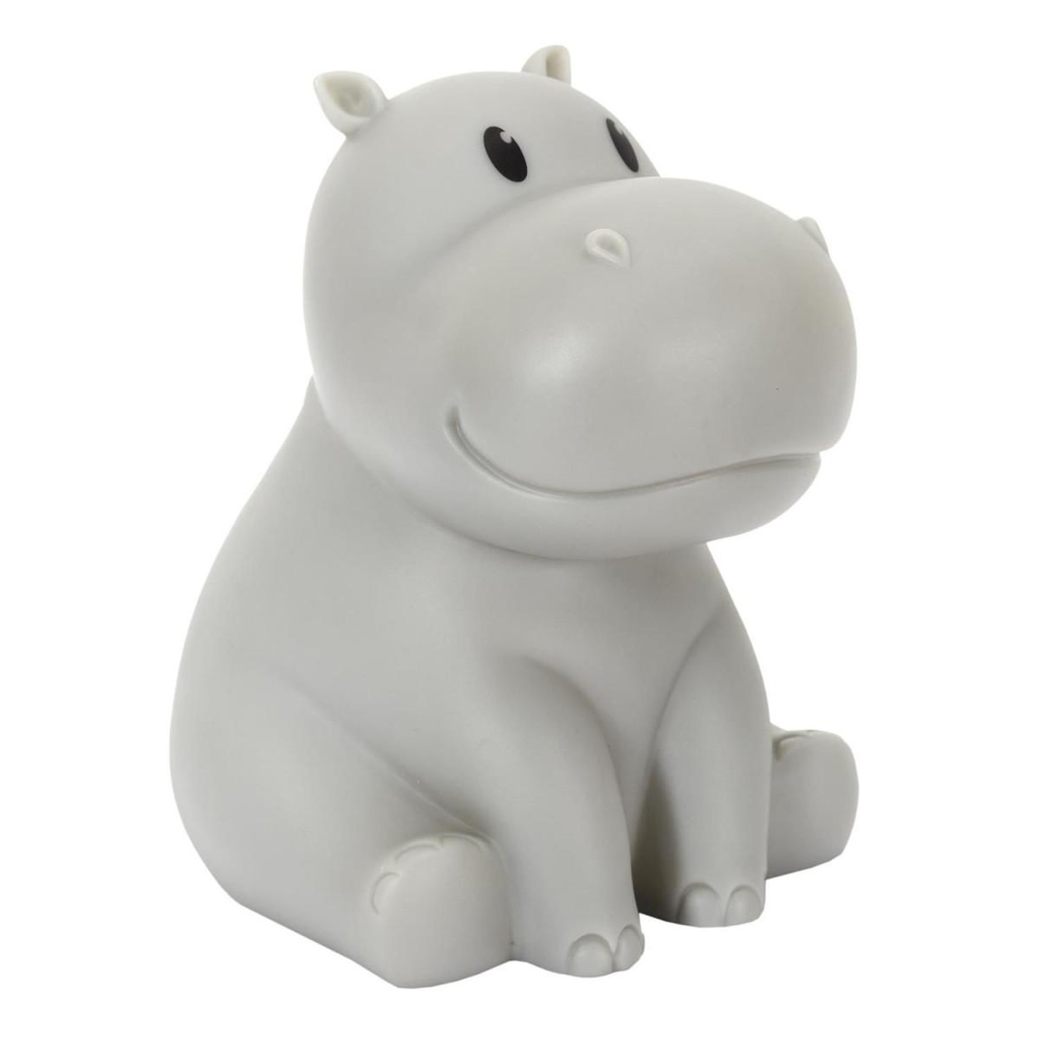 Voir la diapositive 1 : HOME DECO KIDS Lampe Veilleuse Enfant Led  Hippopotame  16cm Gris