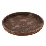 Paris Prix Plateau Déco en Terre Cuite  Flower  40cm Marron