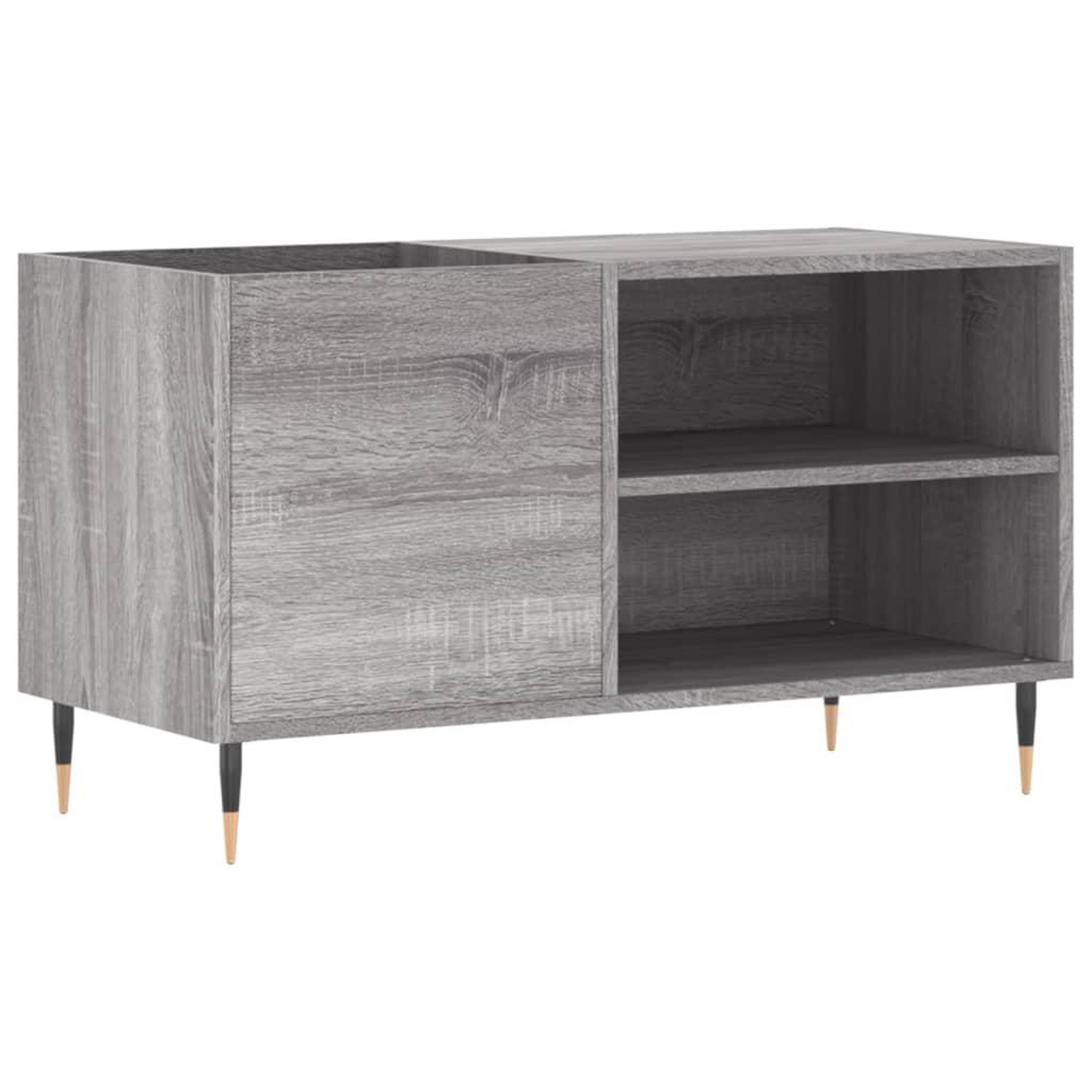 Voir la diapositive 2 : VIDAXL Armoire a disques sonoma gris 85x38x48 cm bois d'ingenierie