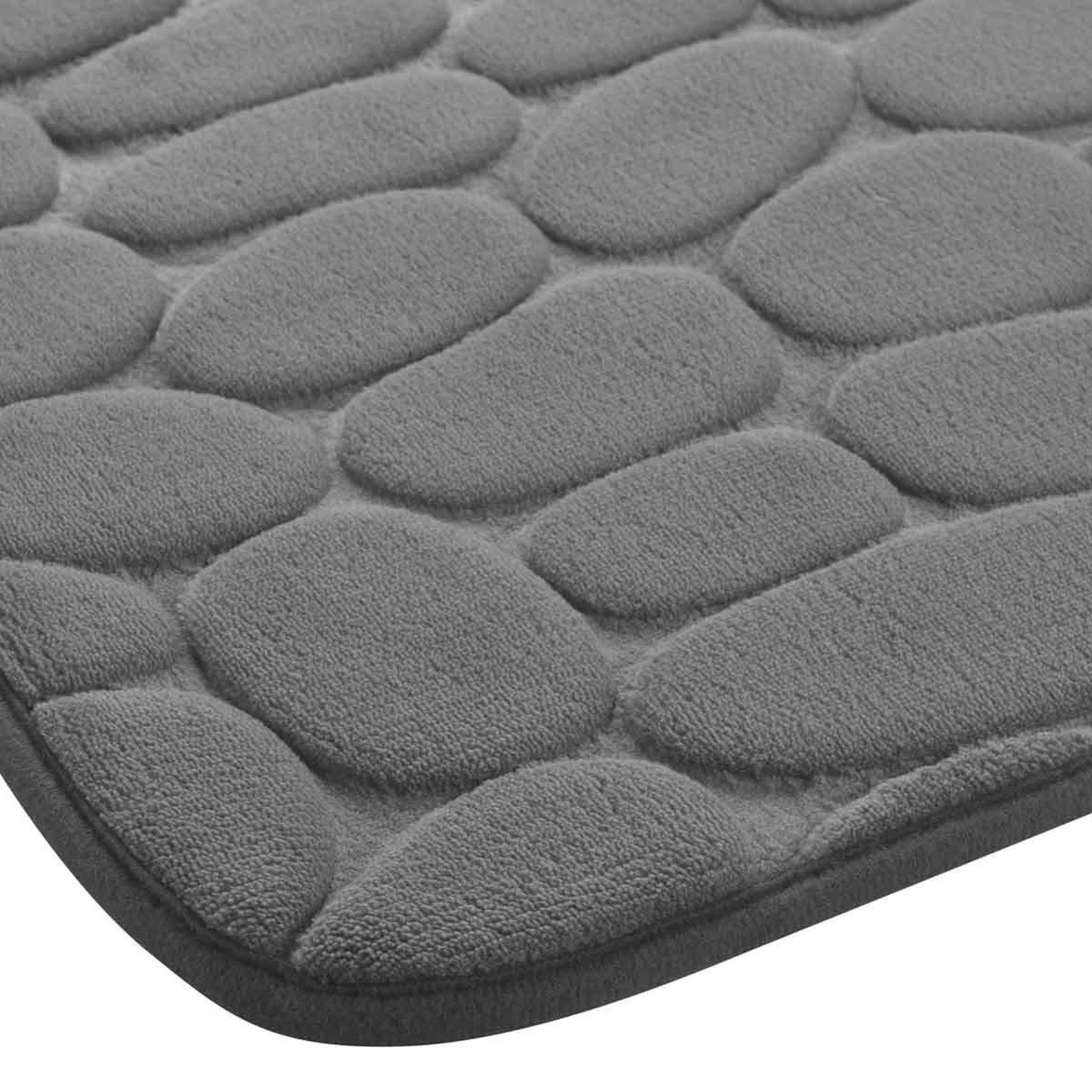 Voir la diapositive 3 : Douceur d'Intérieur Tapis de bain  ricochet  40x60cm anthracite