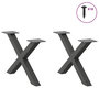 Voir la diapositive 3 : VIDAXL Pieds de table basse forme de X 2 pcs anthracite 50x(30-31) cm