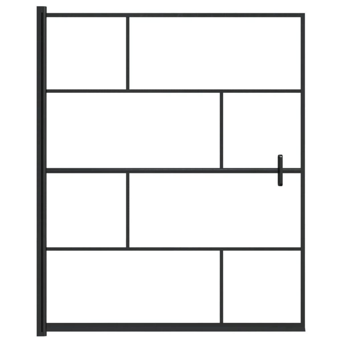 VIDAXL Cabine de douche ESG 116x140 cm Noir