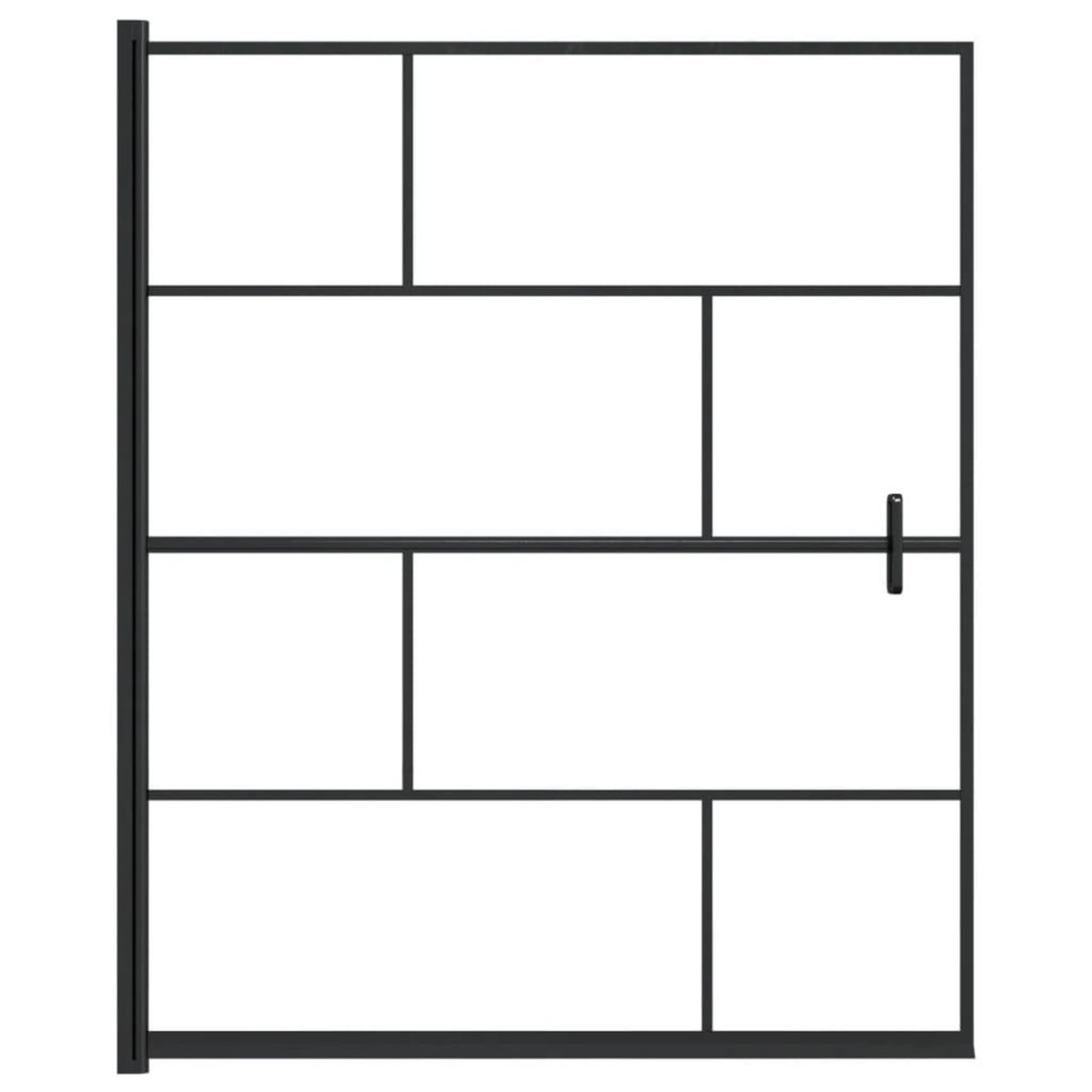 VIDAXL Cabine de douche ESG 116x140 cm Noir