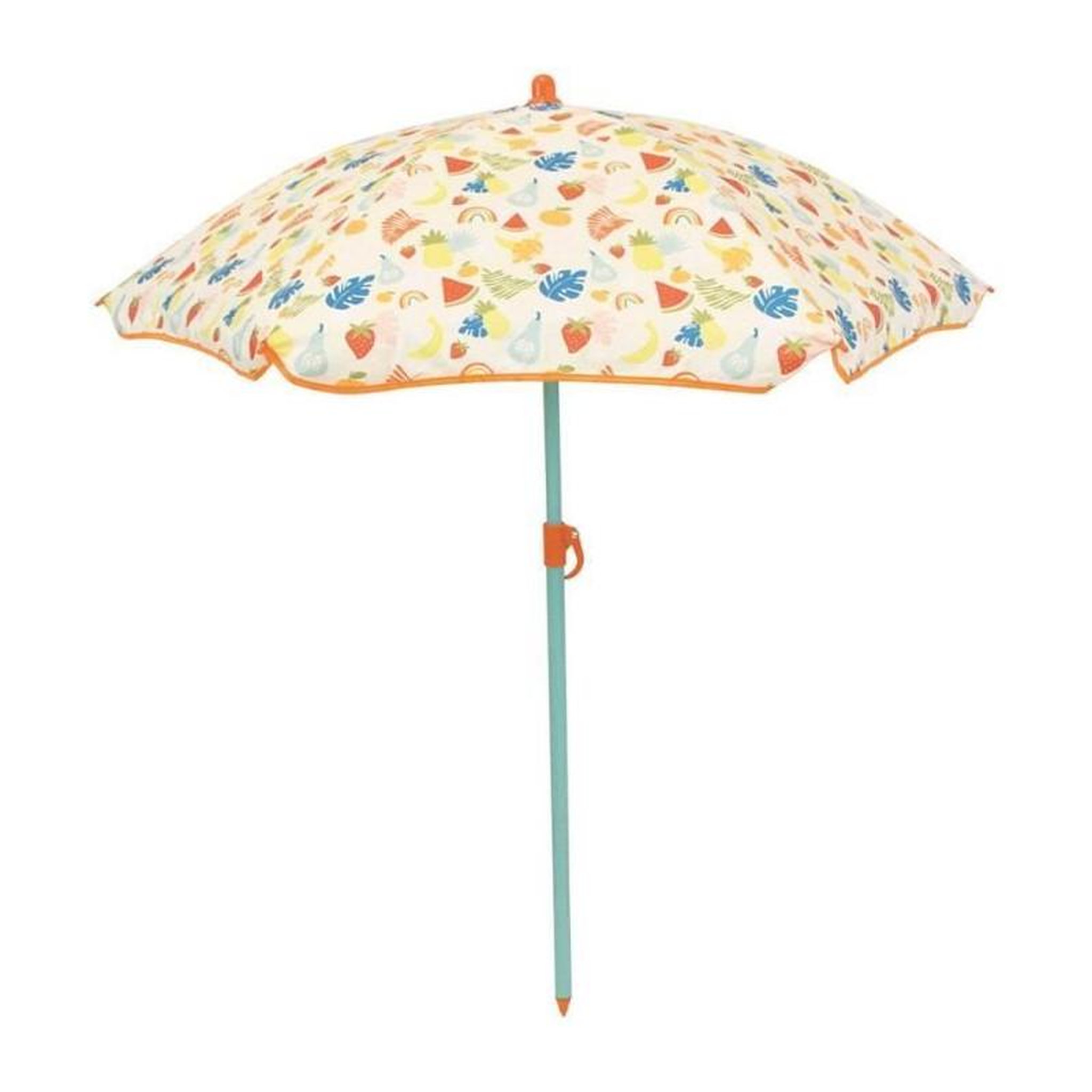 Voir la diapositive 2 : Fun House FUN HOUSE Fruity's Table pique-nique en pin H.53 x l.95 x P.75 cm avec parasol H.125 x ø 100 cm - Pour enfant