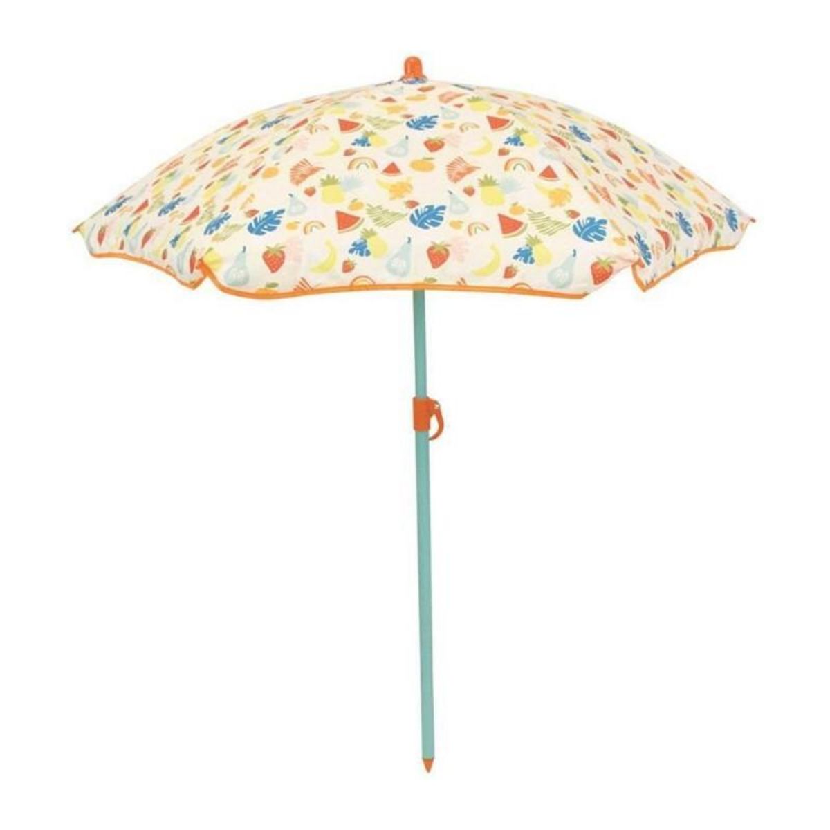 Fun House FUN HOUSE Fruity's Table pique-nique en pin H.53 x l.95 x P.75 cm avec parasol H.125 x ø 100 cm - Pour enfant