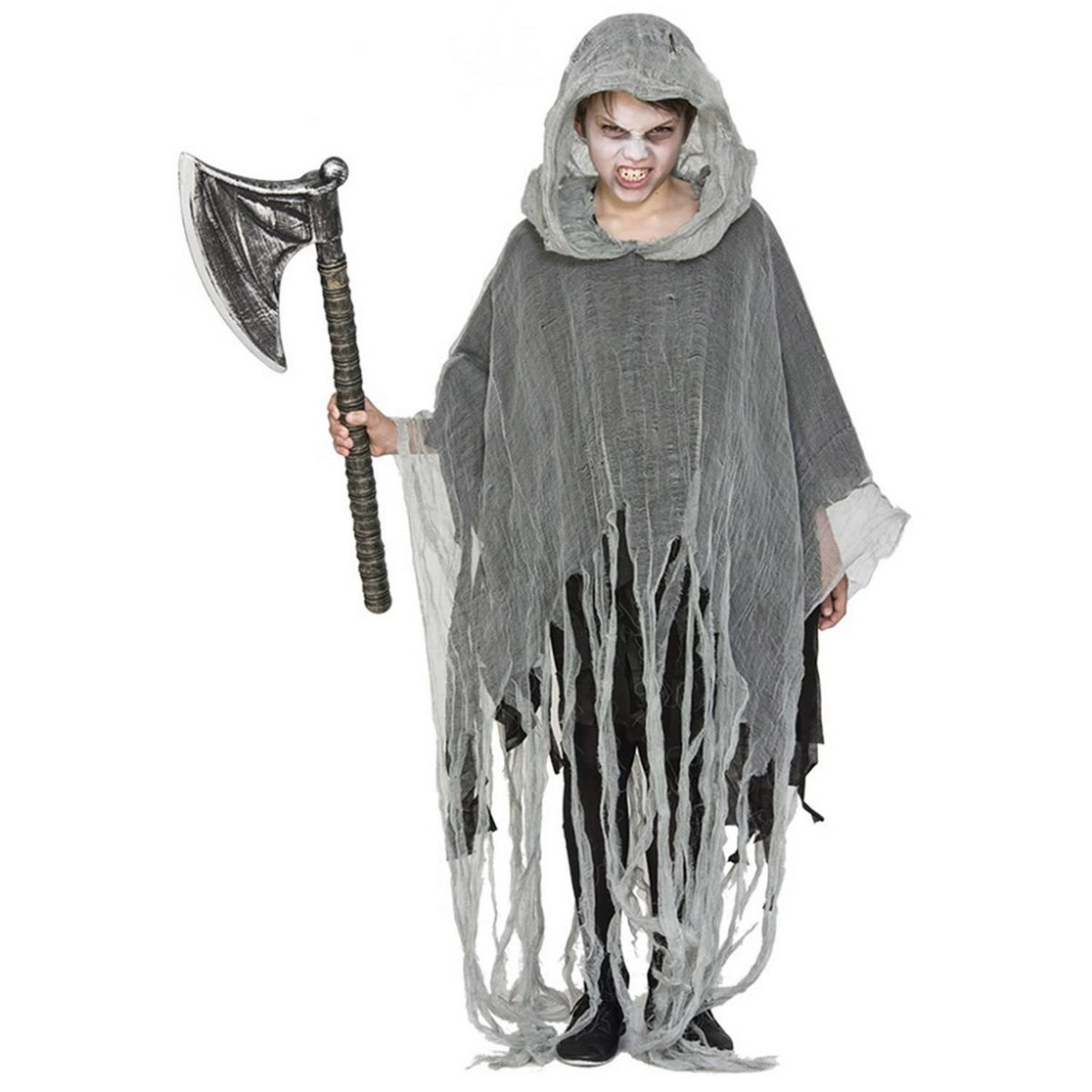 EURO CARNAVALES Déguisement Poncho Zombie - Enfant - 7/9 ans (122 à 134 cm)