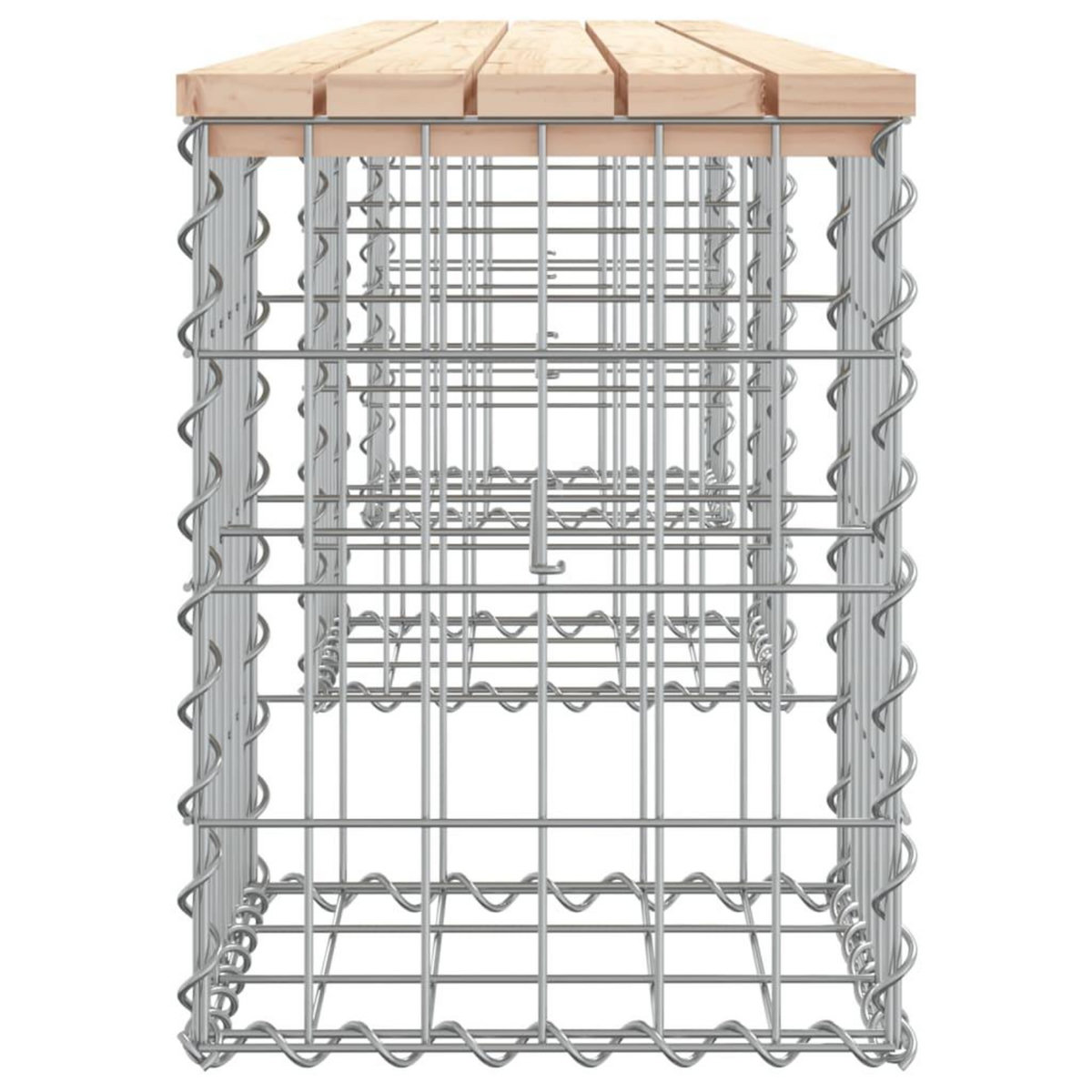 VIDAXL Banc de jardin design de gabion 203x31x42 cm bois massif de pin