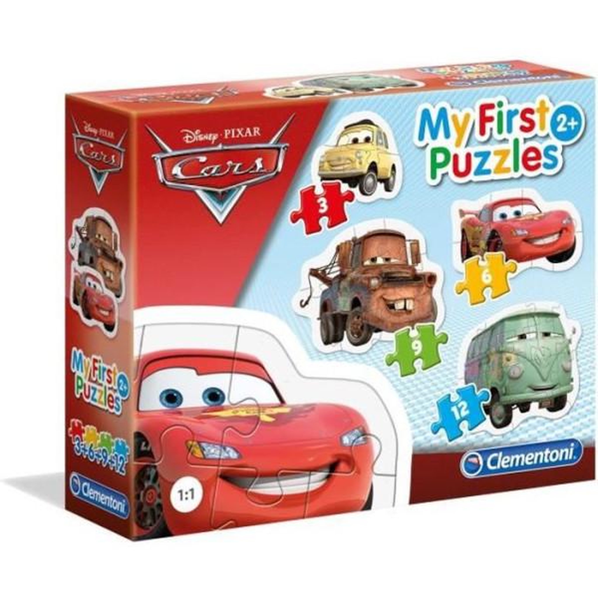CLEMENTONI Clementoni - my first puzzles - cars - puzzle évolutif 3-6-9-12 pieces - mixte - a partir de 2 ans
