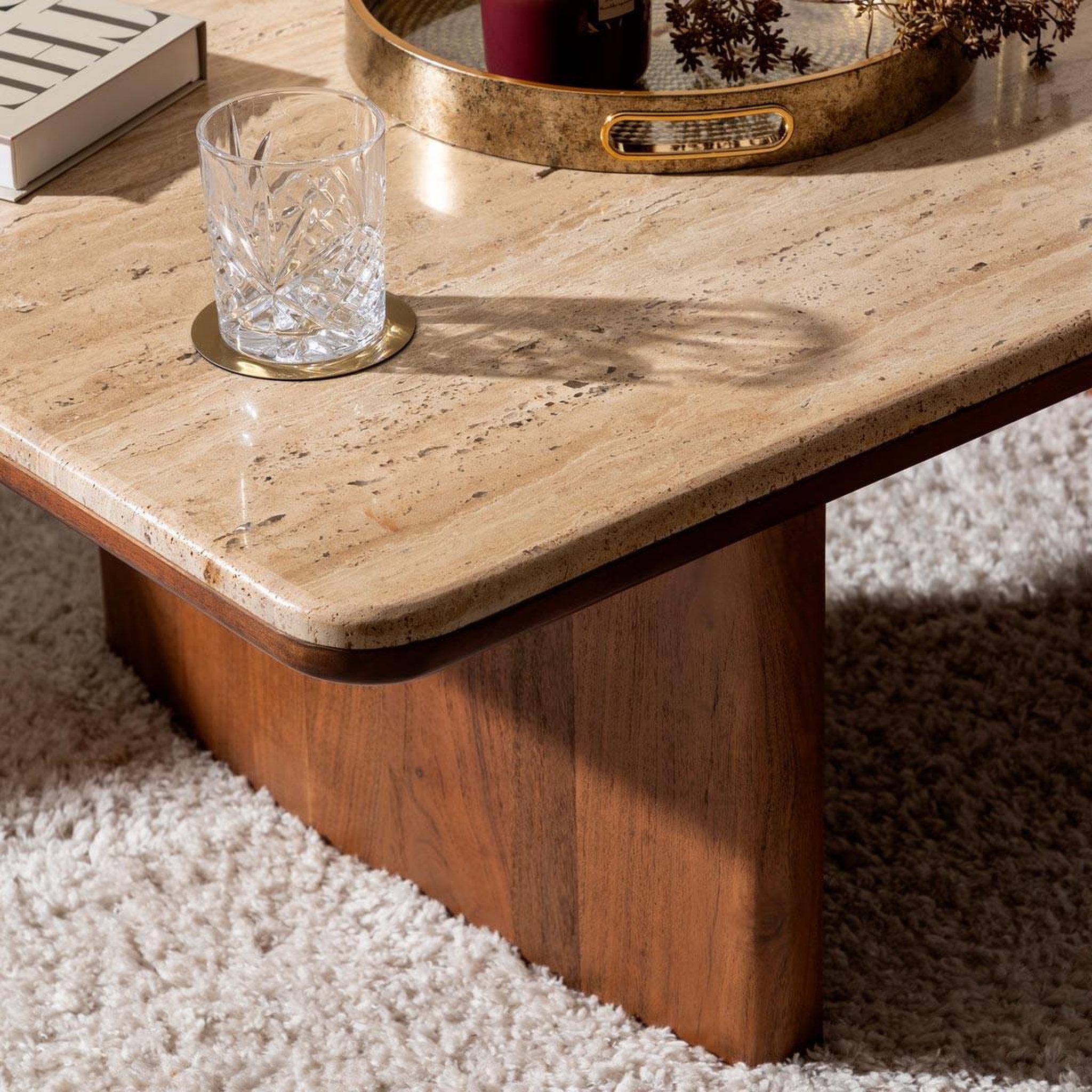Voir la diapositive 6 : ATMOSPHERA Table basse en bois  jivan  120cm marron