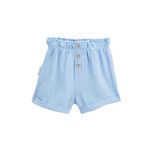 Petit Béguin Short enfant en gaze de coton Moorea. Coloris disponibles : Bleu