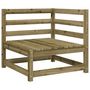 Voir la diapositive 4 : VIDAXL Canapes d'angle de jardin 2 pcs 70x70x67cm bois de pin impregne