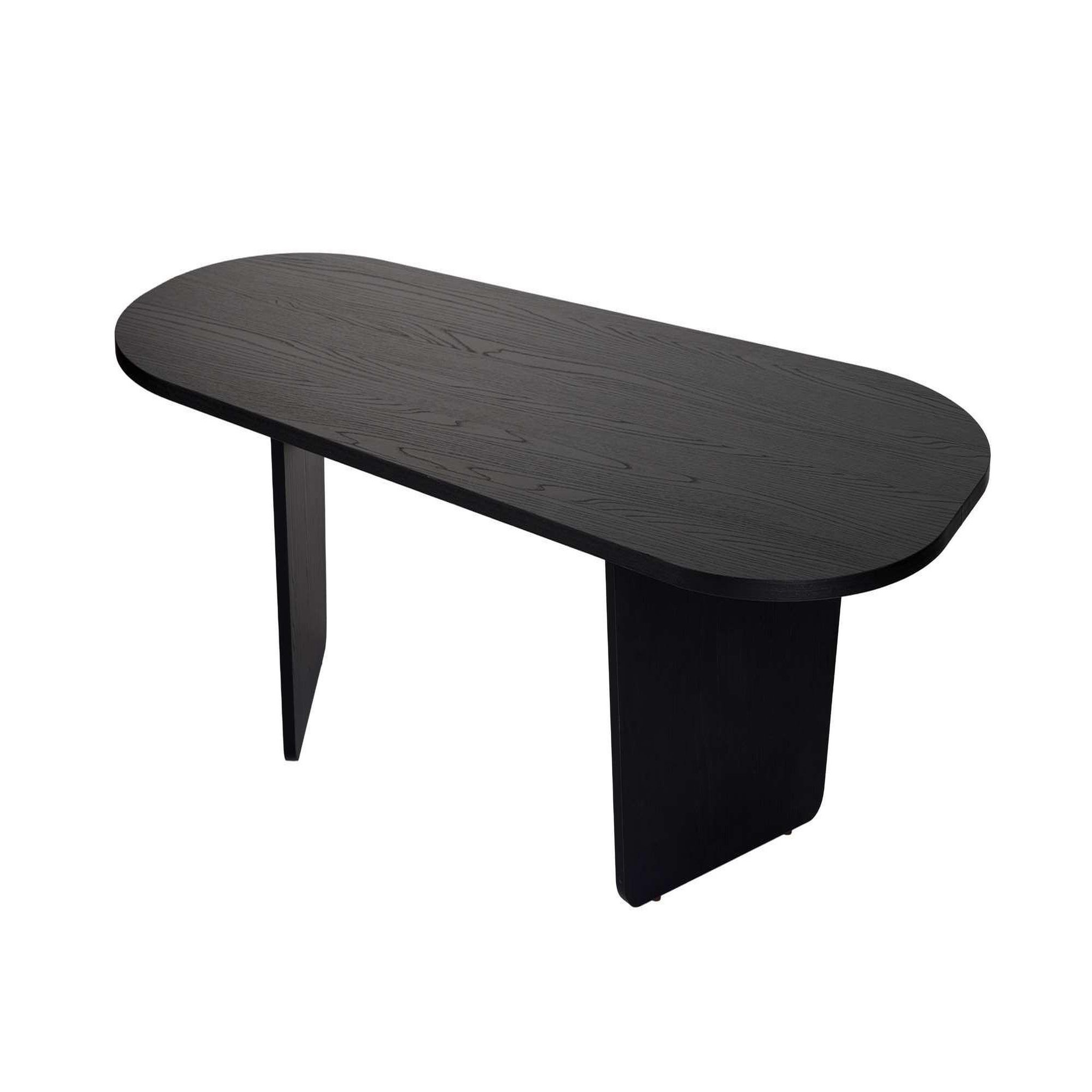 Habitat et Jardin Table basse en bois  ovalis  - 130 x 65 x 40 cm - bois noir