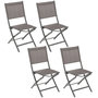 Voir la diapositive 1 : TOILINUX Lot de 4 Chaises de jardin pliantes Essentia
