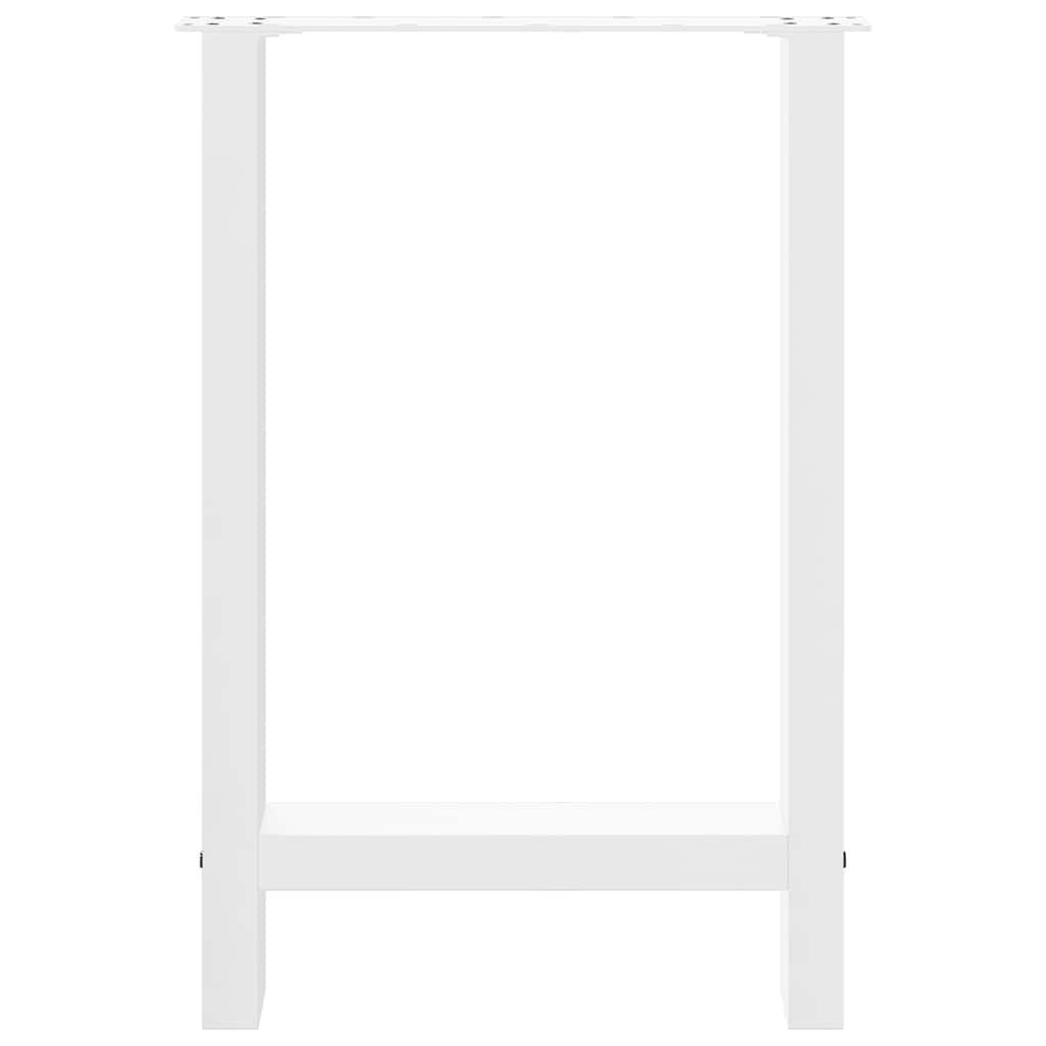 Voir la diapositive 5 : VIDAXL Pieds de table basse blanc 2 pcs 50x(72-73) cm acier
