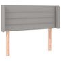 Voir la diapositive 2 : VIDAXL Tete de lit avec oreilles Gris clair 103x16x78/88 cm Tissu