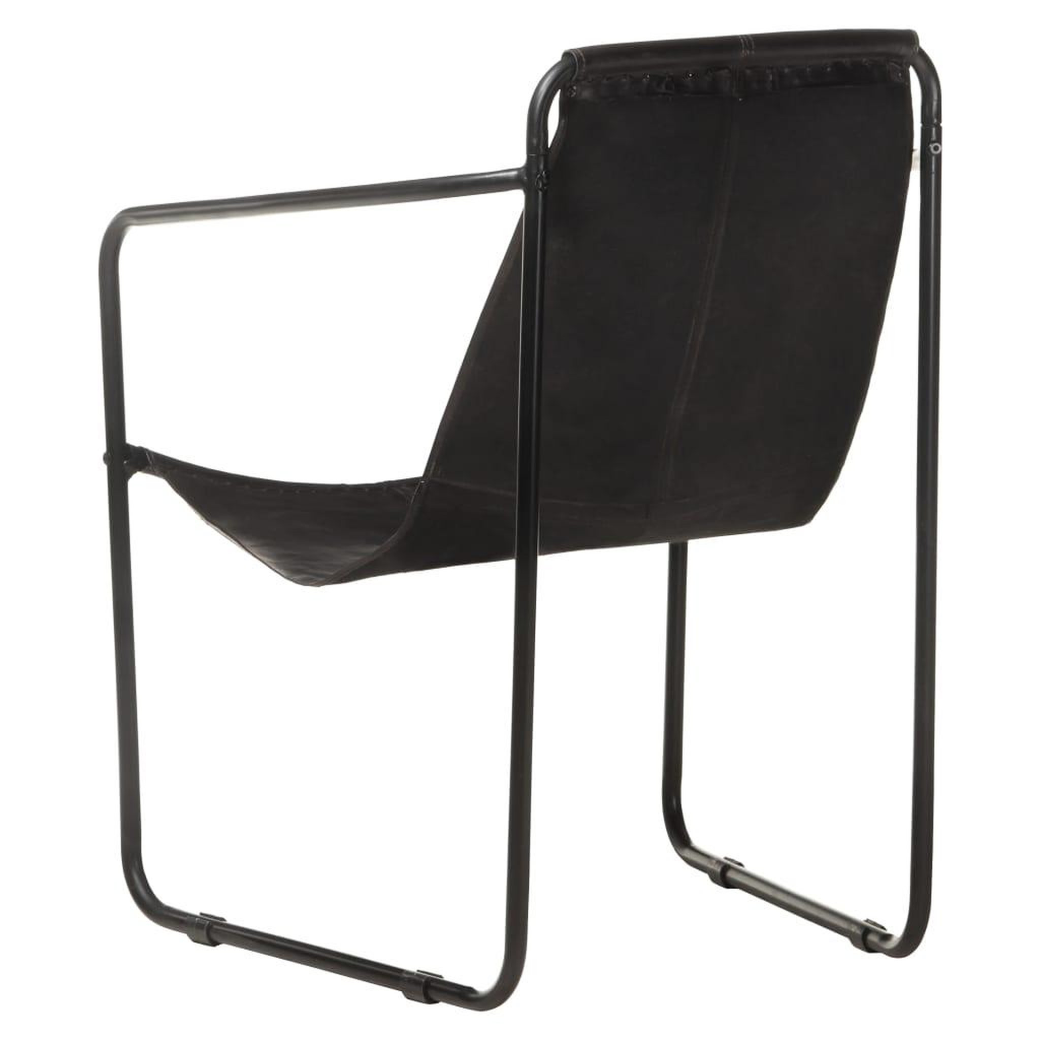 Voir la diapositive 4 : VIDAXL Fauteuil de relaxation noir cuir veritable