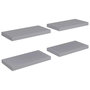 Voir la diapositive 2 : VIDAXL Etageres murales flottantes 4 pcs gris 50x23x3,8 cm MDF