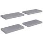 Voir la diapositive 2 : VIDAXL Etageres murales flottantes 4 pcs gris 50x23x3,8 cm MDF