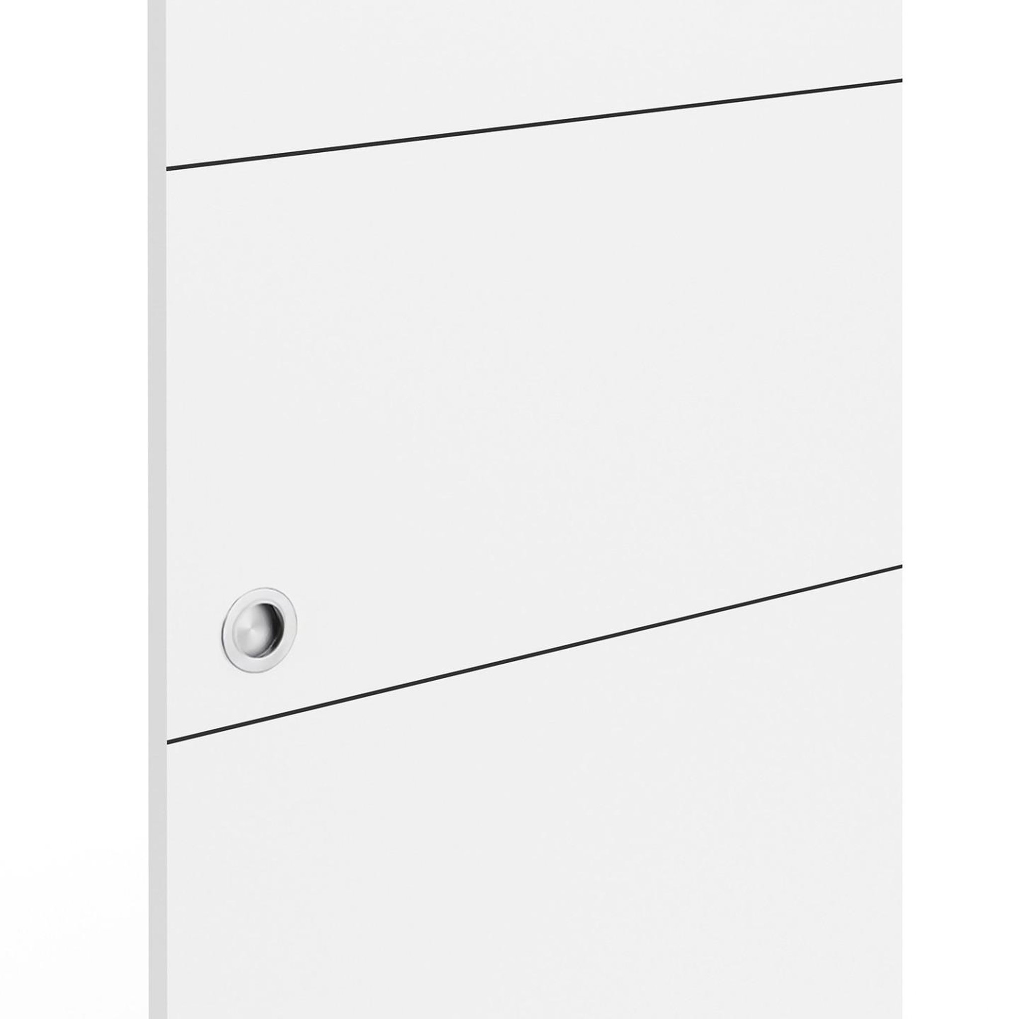Voir la diapositive 6 : ID MARKET Kit porte coulissante blanc 83 cm avec rail et fixations
