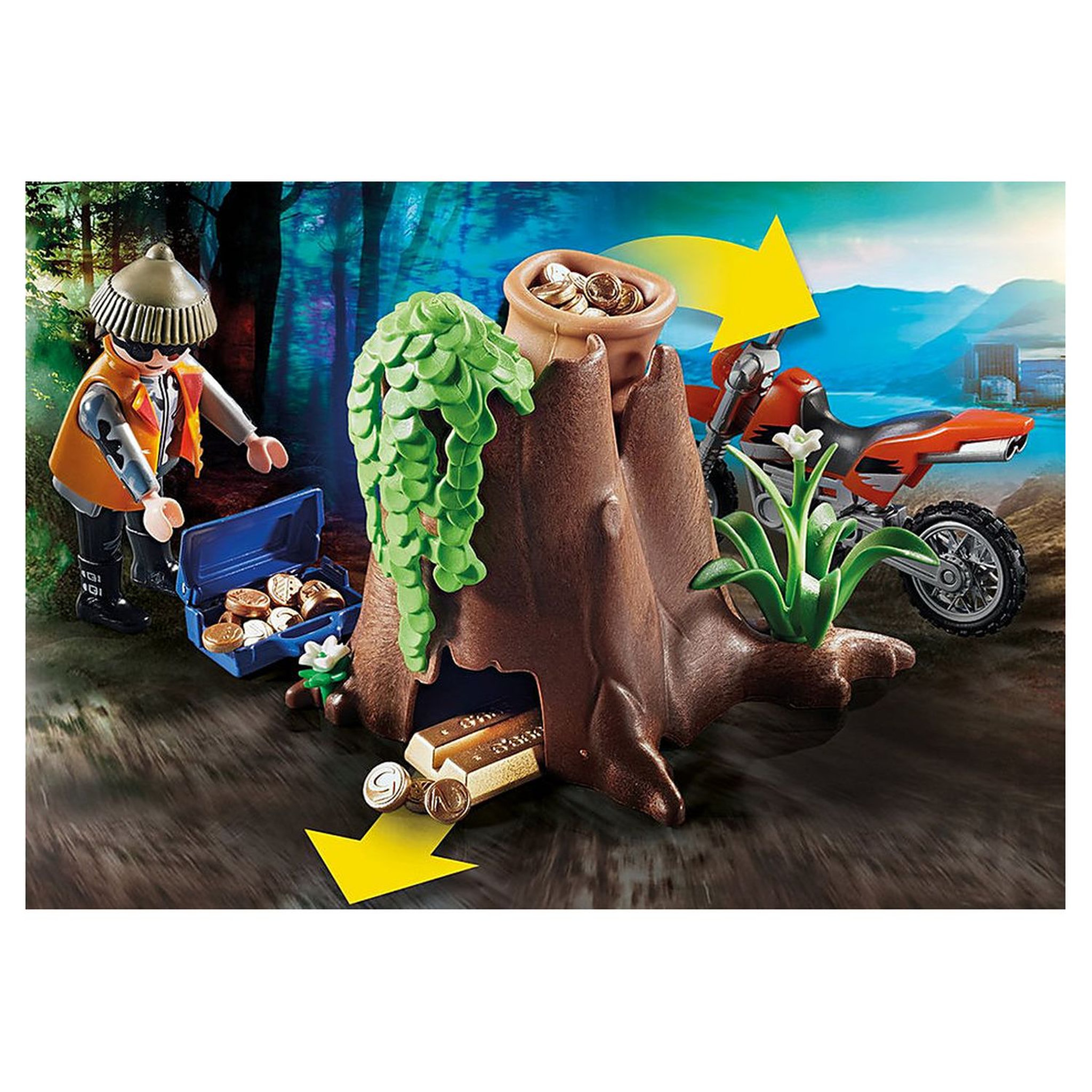 Voir la diapositive 4 : PLAYMOBIL 70570 - City Action - Policier avec voiturette et voleur moto