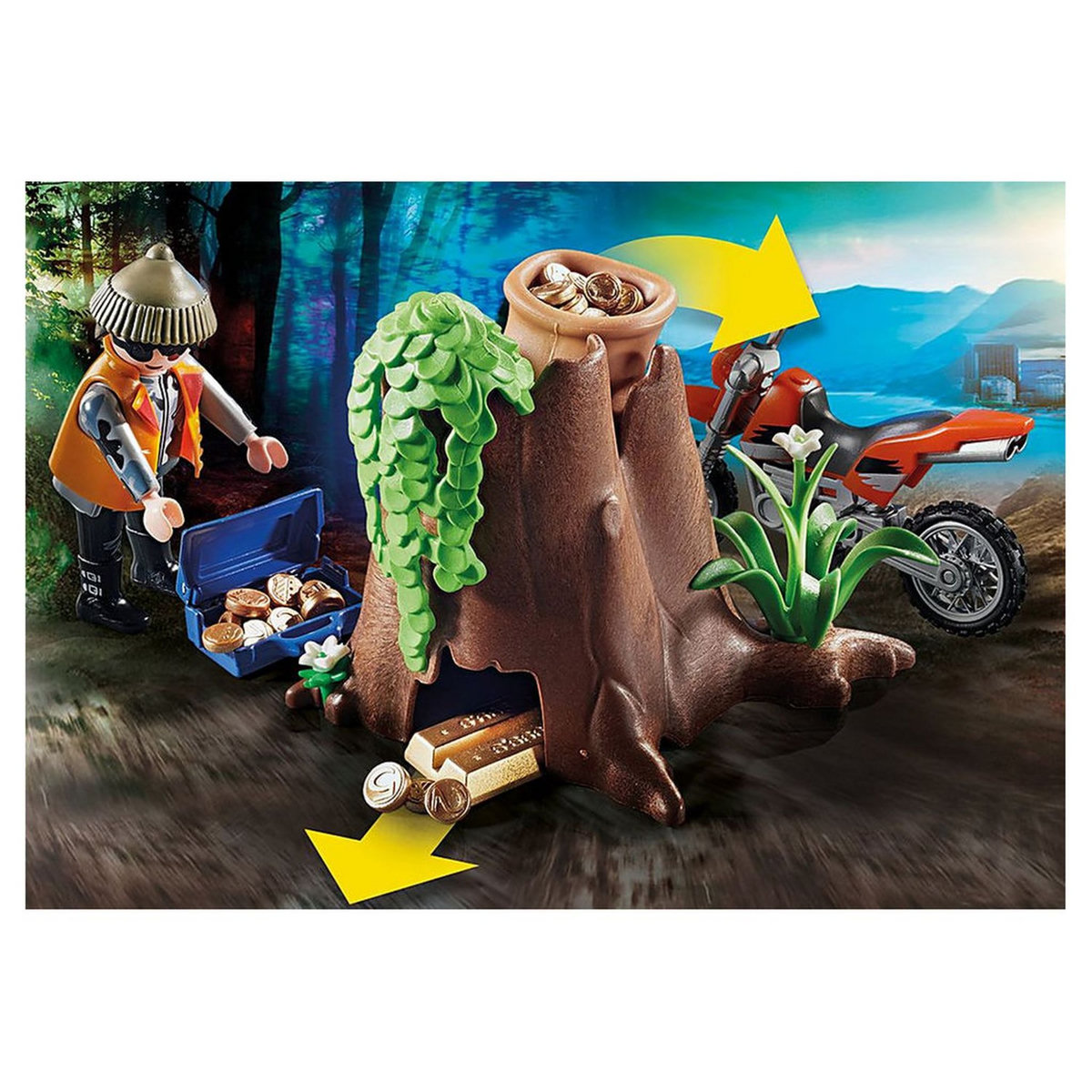 PLAYMOBIL 70570 - City Action - Policier avec voiturette et voleur moto