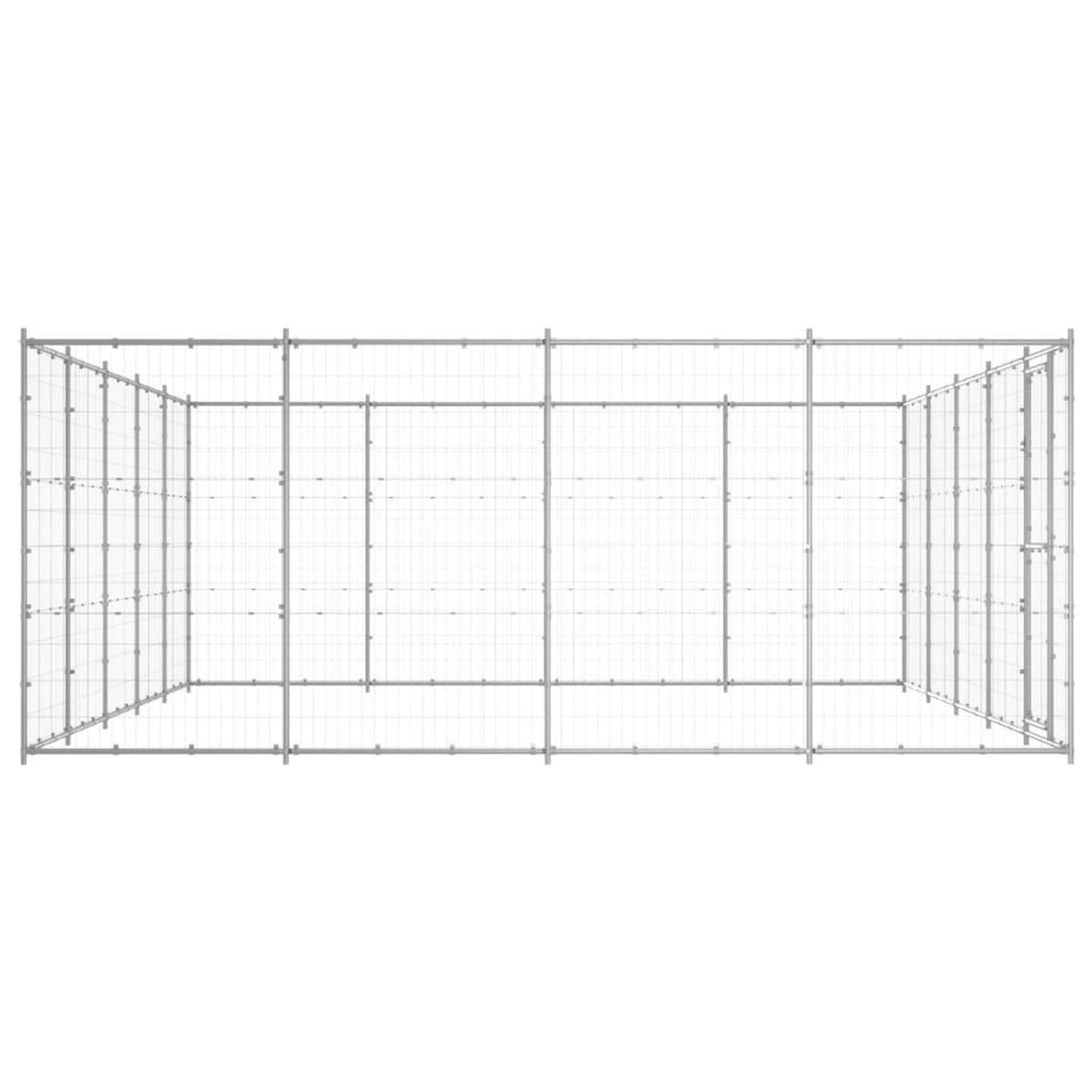 Voir la diapositive 3 : VIDAXL Chenil exterieur Acier galvanise 24,2 m²