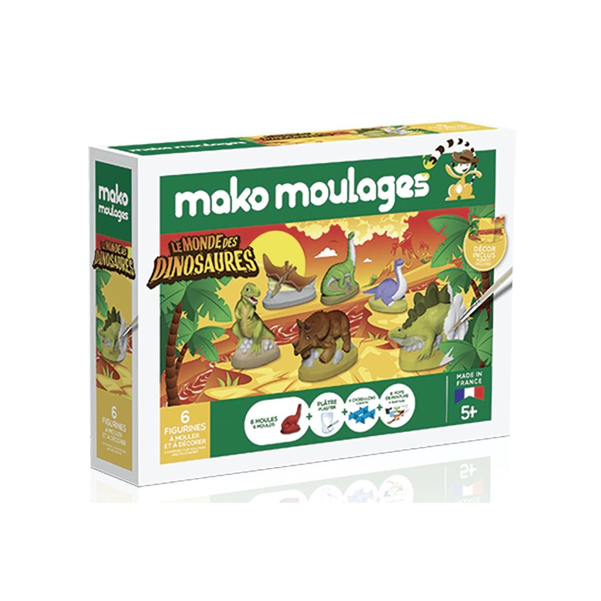 Voir la diapositive 1 : Mako Creations Mako moulage Le monde des dinosaures 6 moules