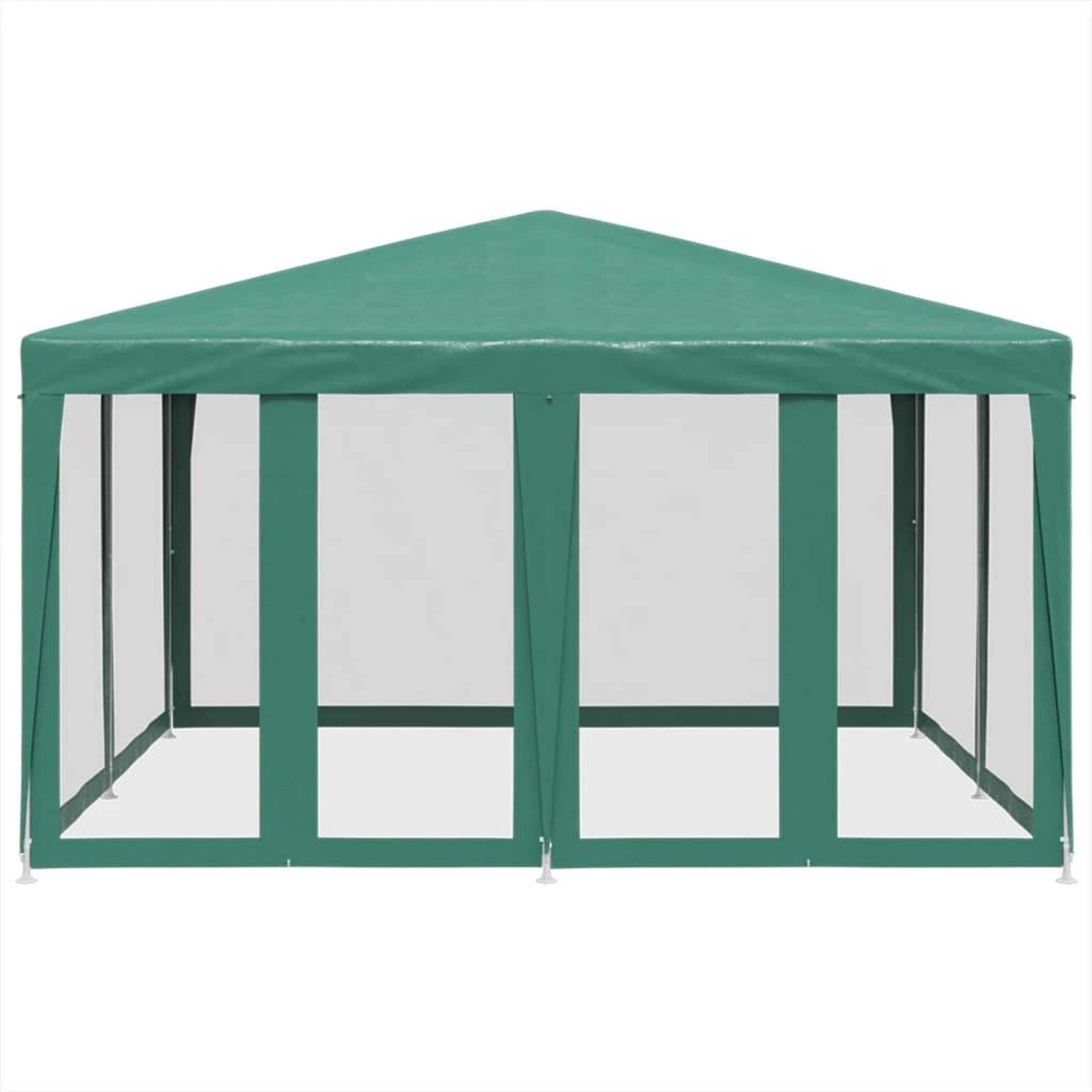 Voir la diapositive 3 : VIDAXL Tente de fete avec 8 parois laterales en maille vert 4x4 m PEHD