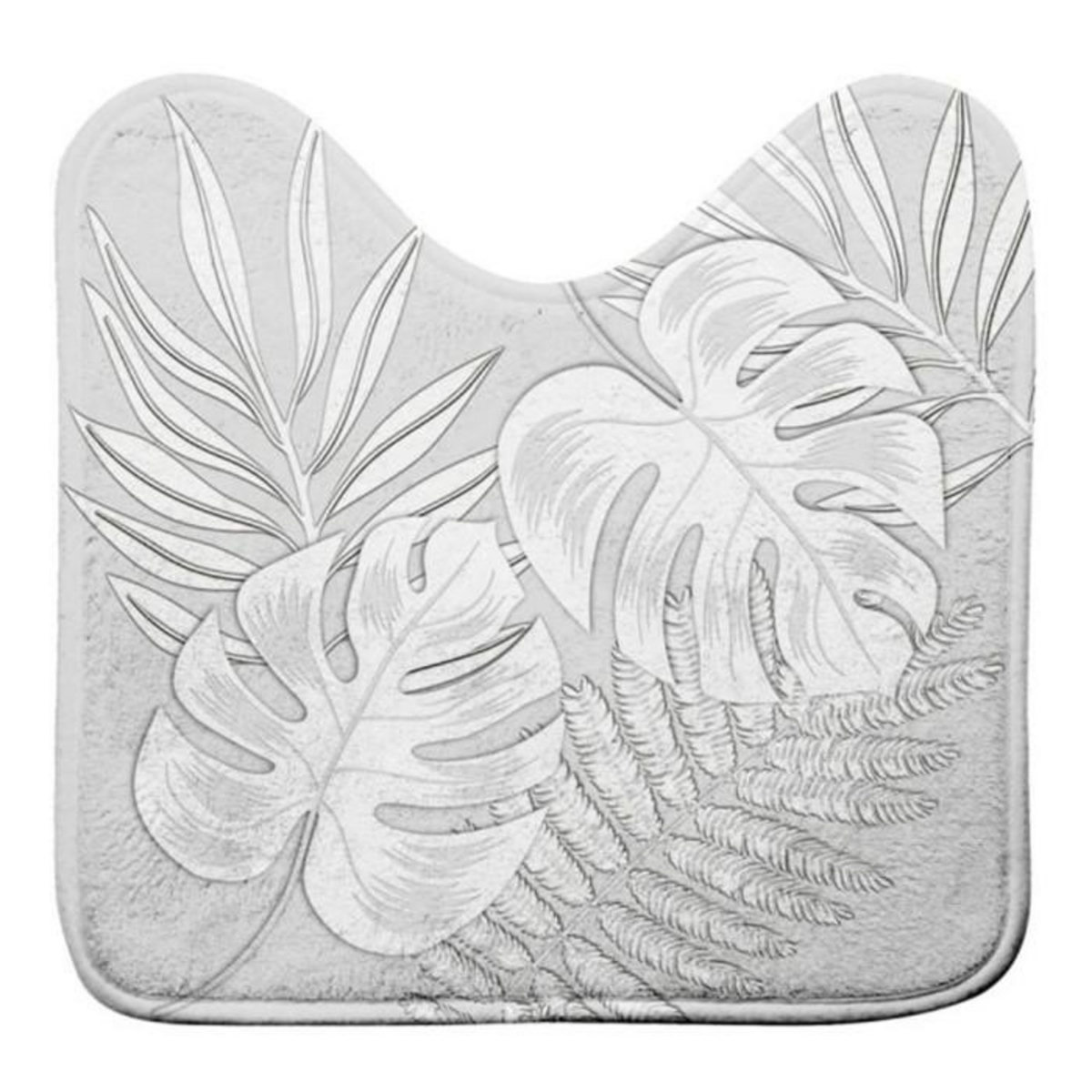 Paris Prix Tapis Contour WC Microfibre  Amber  45x45cm Gris