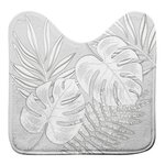 Paris Prix Tapis Contour WC Microfibre  Amber  45x45cm Gris