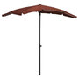 Voir la diapositive 1 : VIDAXL Parasol de jardin avec mat 200x130 cm terre cuite