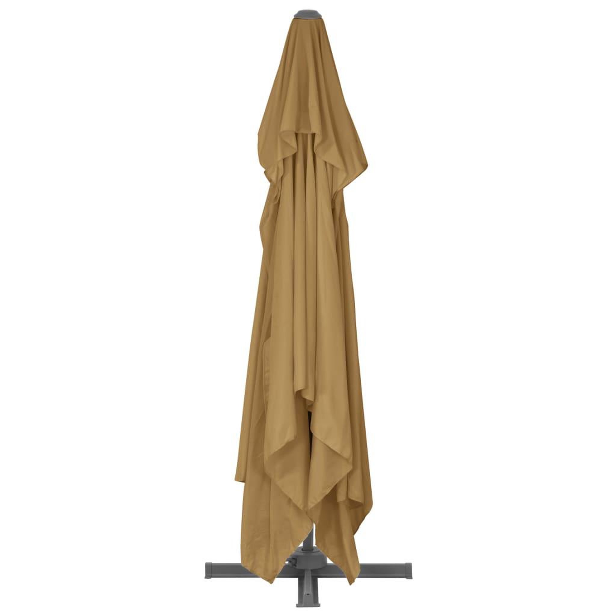 Voir la diapositive 5 : VIDAXL Parasol de jardin en porte-a-faux et poteau en aluminium taupe