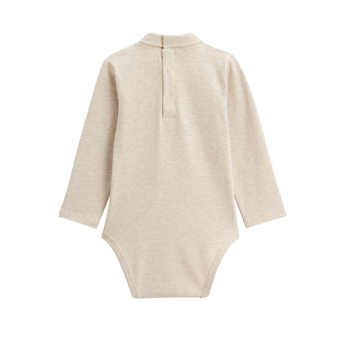 Petit Béguin Lot de 2 bodies bébé col roulé manches longues Cracotte