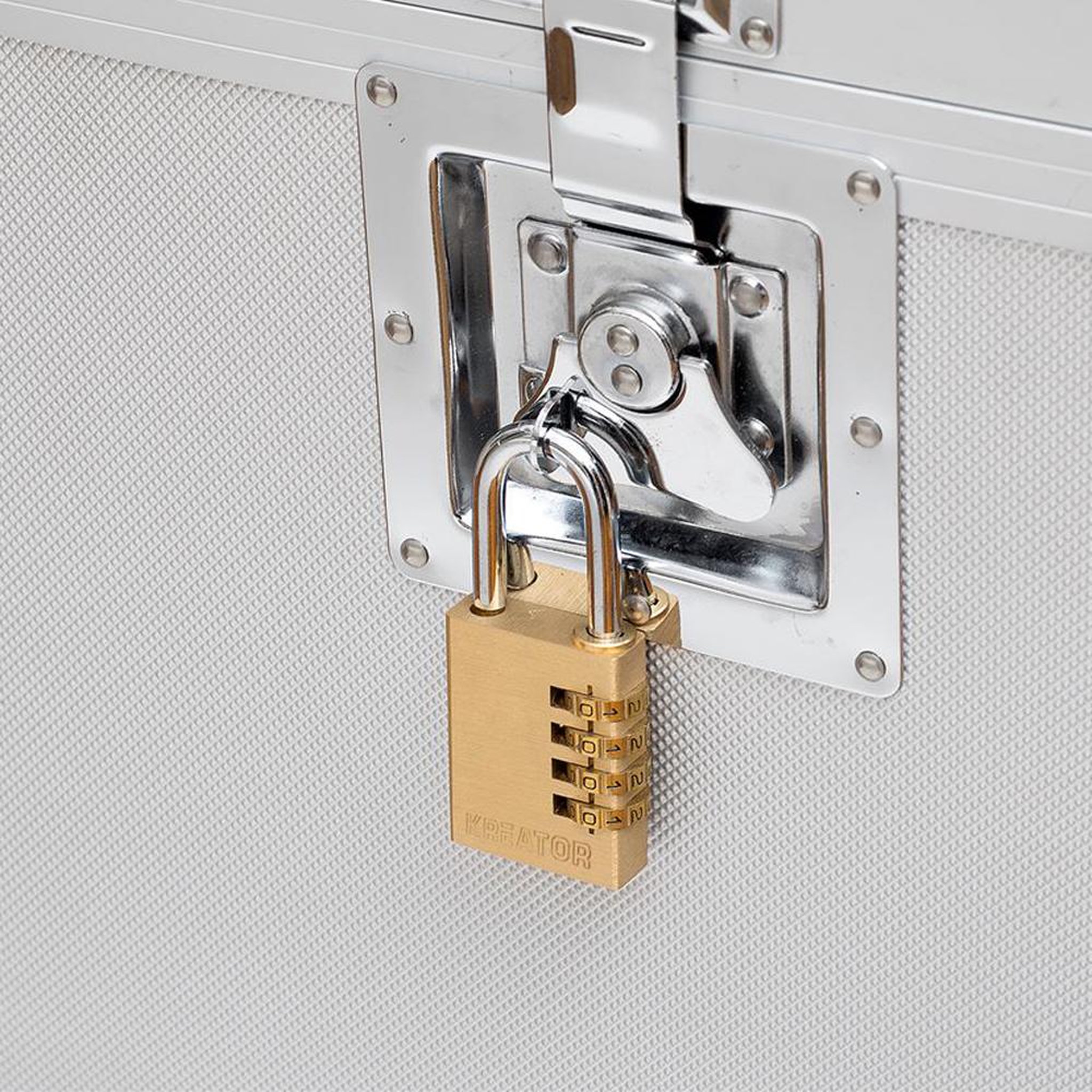 Voir la diapositive 2 : KREATOR Cadenas en laiton Kreator  combinaison 4 chiffres