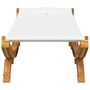 Voir la diapositive 3 : VIDAXL Lit de repos exterieur 100x188,5x44 cm Bois courbe massif Creme