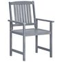 Voir la diapositive 4 : VIDAXL Chaises de jardin et coussins lot de 8 Bois acacia solide Gris