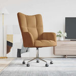 VIDAXL Chaise de relaxation Marron Velours