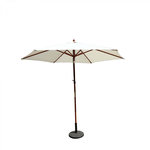 CONCEPT USINE Parasol droit et inclinable en bois diamètre 3m écru Cancun