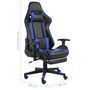 Voir la diapositive 6 : VIDAXL Chaise de jeu pivotante avec repose-pied Bleu PVC