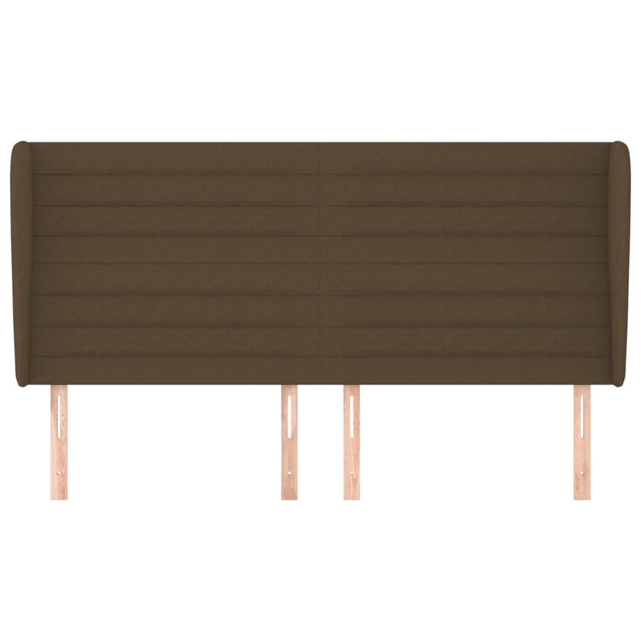 Voir la diapositive 3 : VIDAXL Tete de lit avec oreilles Marron fonce 203x23x118/128 cm Tissu
